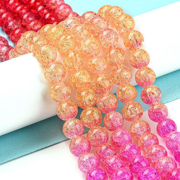 PandaHall Spray Painted Crackle Glass Beads Strands, Gradient Color, Segmented Multi-color Beads, Round, Orange, 8mm, Hole: 1mm, about...
PandaHall Spray Painted Crackle Glass Beads Strands, Gradient Color, Segmented Multi-color Beads, Round, Orange, 8mm, Hole: 1mm, about...