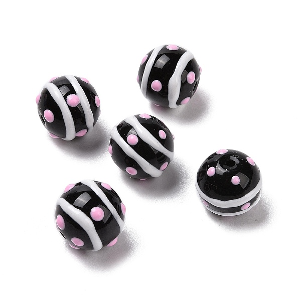 PandaHall Handmade Lampwork Enamel Beads Strands, Round with Polka Dot and Stripe, Black, 12~13mm, Hole: 1.6mm, about 30pcs/strand Lampwork...
PandaHall Handmade Lampwork Enamel Beads Strands, Round with Polka Dot and Stripe, Black, 12~13mm, Hole: 1.6mm, about 30pcs/strand Lampwork...