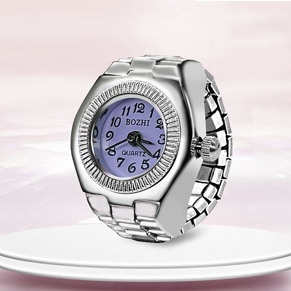 PandaHall 201 Stainless Steel Stretch Watchband Finger Ring Watches, Flat Round Quartz Watch for Unisex, Lilac, 15x18mm, Watch Head: 19x27mm..., Purple
PandaHall 201 Stainless Steel Stretch Watchband Finger Ring Watches, Flat Round Quartz Watch for Unisex, Lilac, 15x18mm, Watch Head: 19x27mm..., Purple