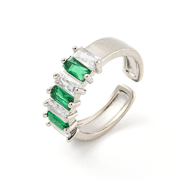 PandaHall Brass Micro Pave Cubic Zirconia Open Cuff Rings, Long-Lasting Plated, Platinum, Inner Diameter: 15.5mm Brass+Cubic Zirconia Green
PandaHall Brass Micro Pave Cubic Zirconia Open Cuff Rings, Long-Lasting Plated, Platinum, Inner Diameter: 15.5mm Brass+Cubic Zirconia Green
