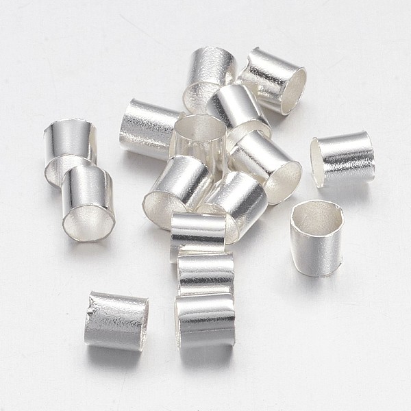 PandaHall Brass Crimp Beads, Tube, Cadmium Free & Nickel Free & Lead Free, Silver Color Plated, 3x3mm, Hole: 2.5mm, 400pcs/10g Brass Tube
PandaHall Brass Crimp Beads, Tube, Cadmium Free & Nickel Free & Lead Free, Silver Color Plated, 3x3mm, Hole: 2.5mm, 400pcs/10g Brass Tube