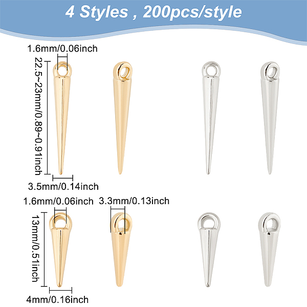 PandaHall DICOSMETIC 800Pcs 2 Sizes 2 Colors Spike Cone Charm Long Cone Charms Pendants Tibetan Style Charm CCB Plastic Pendants Minimalist...
PandaHall DICOSMETIC 800Pcs 2 Sizes 2 Colors Spike Cone Charm Long Cone Charms Pendants Tibetan Style Charm CCB Plastic Pendants Minimalist...
