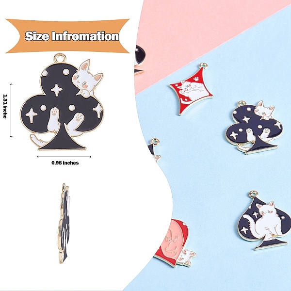 PandaHall 12 Pieces Cat Poker Charms Enamel Playing Card with Cat Charms Cute Animal Pendant for Jewelry Necklace Earring Making Crafts...
PandaHall 12 Pieces Cat Poker Charms Enamel Playing Card with Cat Charms Cute Animal Pendant for Jewelry Necklace Earring Making Crafts...