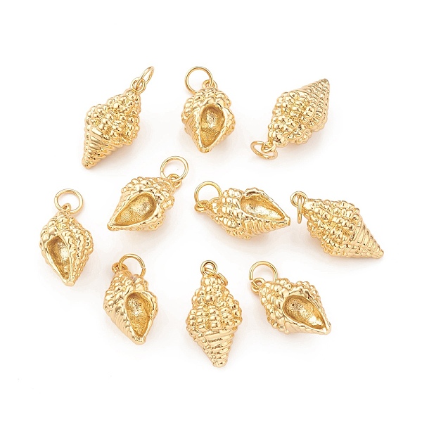 PandaHall Eco-Friendly Brass Pendants, with Jump Ring, Lead Free & Cadmium Free, Conch Charm, Real 18K Gold Plated, 18x9x9mm, Hole: 3.5mm...
PandaHall Eco-Friendly Brass Pendants, with Jump Ring, Lead Free & Cadmium Free, Conch Charm, Real 18K Gold Plated, 18x9x9mm, Hole: 3.5mm...
