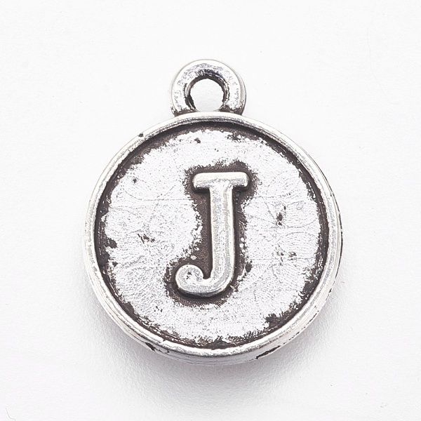 PandaHall Tibetan Style Alloy Charms, Flat Round with Letter, Antique Silver, Letter.C, 15x12.5x2mm, Hole: 1.5mm Alloy Letter J
PandaHall Tibetan Style Alloy Charms, Flat Round with Letter, Antique Silver, Letter.C, 15x12.5x2mm, Hole: 1.5mm Alloy Letter J
