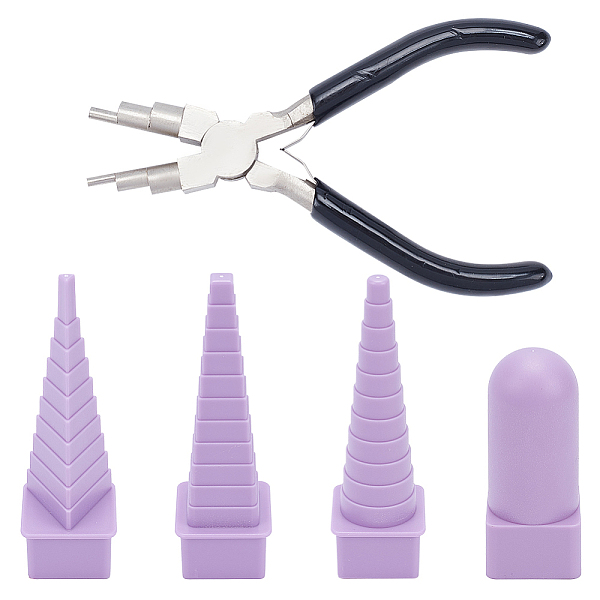 PandaHall PH 1pc Bail Making Pliers 6-in-1 Nose Pliers 5.9” Jewelry Pliers with 1 Set Jewelry Forming Mandrel Round Triangle Square..., Multicolor
PandaHall PH 1pc Bail Making Pliers 6-in-1 Nose Pliers 5.9” Jewelry Pliers with 1 Set Jewelry Forming Mandrel Round Triangle Square..., Multicolor