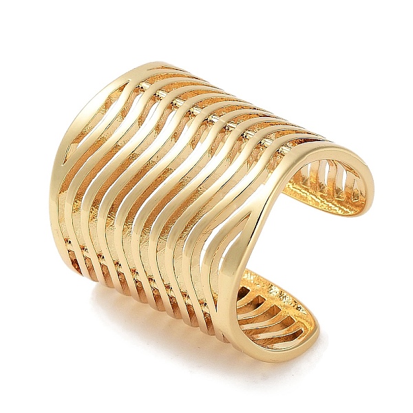 PandaHall Hollow Ripple Rack Plating Brass Open Cuff Rings, Long-Lasting Plated, Cadmium Free & Lead Free, Real 18K Gold Plated, Adjustable...
PandaHall Hollow Ripple Rack Plating Brass Open Cuff Rings, Long-Lasting Plated, Cadmium Free & Lead Free, Real 18K Gold Plated, Adjustable...