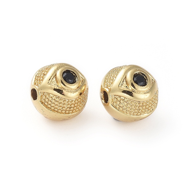 PandaHall Brass Micro Pave Cubic Zirconia Beads, Round with Eye, Golden, Black, 7.5~8mm, Hole: 1.4mm Brass+Cubic Zirconia Round Black
PandaHall Brass Micro Pave Cubic Zirconia Beads, Round with Eye, Golden, Black, 7.5~8mm, Hole: 1.4mm Brass+Cubic Zirconia Round Black