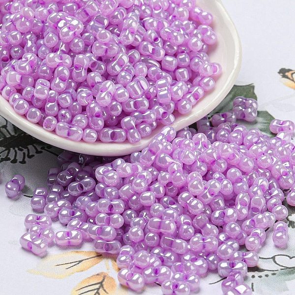PandaHall Glass Seed Beads, Opaque Colours Luster, Peanut, Orchid, 6x3x3mm, Hole: 1.2mm, about 4000pcs/pound Glass Peanut Purple
PandaHall Glass Seed Beads, Opaque Colours Luster, Peanut, Orchid, 6x3x3mm, Hole: 1.2mm, about 4000pcs/pound Glass Peanut Purple