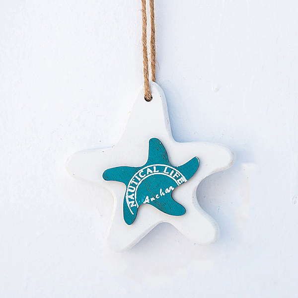 PandaHall Ocean Theme Wooden Pendant Decorations, Nautical Wall Decoration, Starfish Pattern, 103x103mm Wood Starfish
PandaHall Ocean Theme Wooden Pendant Decorations, Nautical Wall Decoration, Starfish Pattern, 103x103mm Wood Starfish