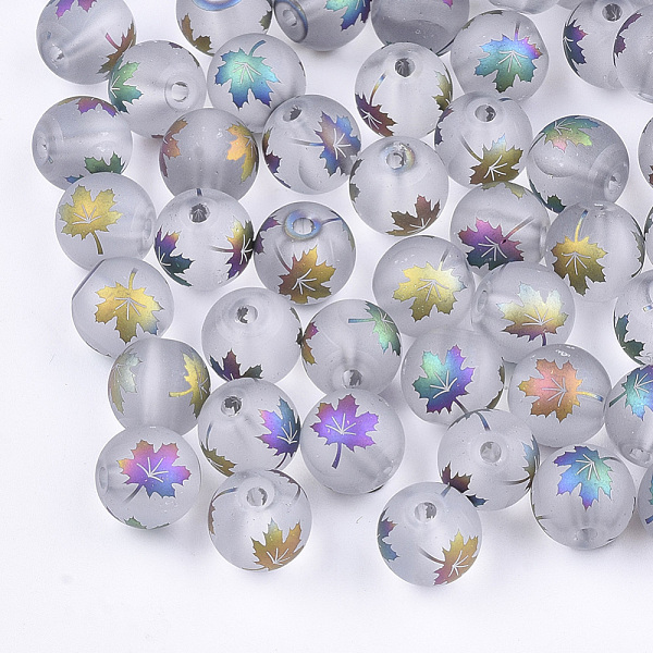 PandaHall Autumn Theme Electroplate Transparent Glass Beads, Frosted, Round with Maple Leaf Pattern, Colorful, 8~8.5mm, Hole: 1.5mm Glass...
PandaHall Autumn Theme Electroplate Transparent Glass Beads, Frosted, Round with Maple Leaf Pattern, Colorful, 8~8.5mm, Hole: 1.5mm Glass...