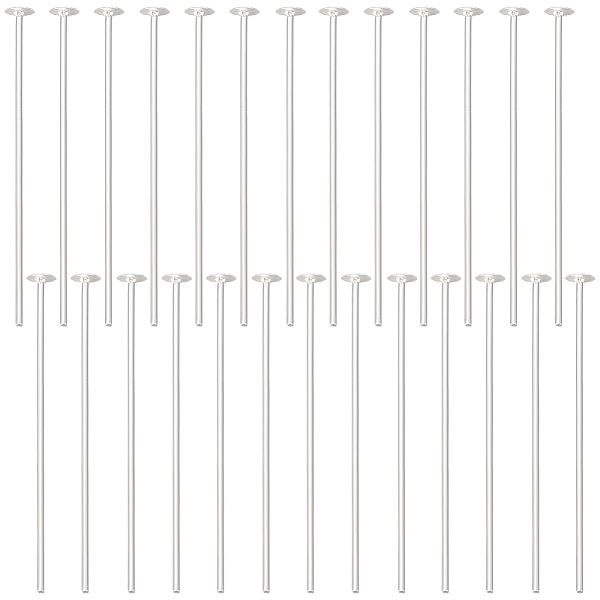 PandaHall Beebeecraft 925 Sterling Silver Flat Head Pins, Silver, 19~20x0.5mm, Head: 1.5mm, about 50Pcs/box Sterling Silver
PandaHall Beebeecraft 925 Sterling Silver Flat Head Pins, Silver, 19~20x0.5mm, Head: 1.5mm, about 50Pcs/box Sterling Silver