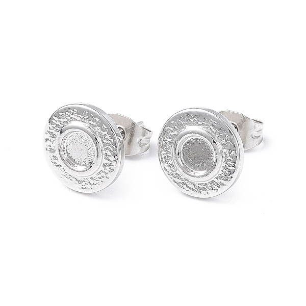 PandaHall 304 Stainless Steel Stud Earring Finding, Earring Settings, Flat Round, Stainless Steel Color, Tray: 4mm, 10mm, Pin: 0.8mm 304...
PandaHall 304 Stainless Steel Stud Earring Finding, Earring Settings, Flat Round, Stainless Steel Color, Tray: 4mm, 10mm, Pin: 0.8mm 304...