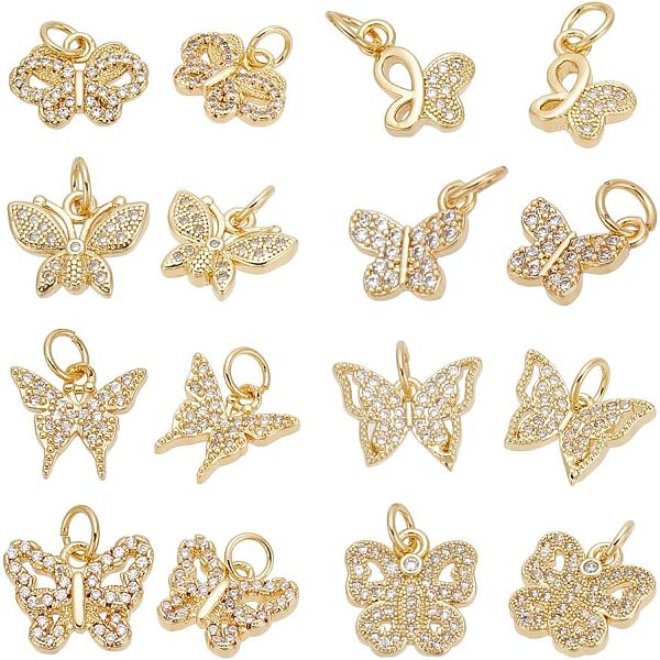 PandaHall ARRICRAFT 16Pcs 8 Style Alloy Rhinestone Charms, with Jump Rings, Butterfly, Golden, 9~13x8.5~13x2~2.5mm, Hole: 2.5mm, 2pcs/style...
PandaHall ARRICRAFT 16Pcs 8 Style Alloy Rhinestone Charms, with Jump Rings, Butterfly, Golden, 9~13x8.5~13x2~2.5mm, Hole: 2.5mm, 2pcs/style...