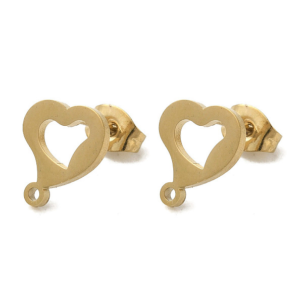 PandaHall Ion Plating(IP) 304 Stainless Steel Stud Earring Findings, Heart, Golden, 10.5x9.5mm, Hole: 1.2mm, Pin: 0.7x11mm 304 Stainless...
PandaHall Ion Plating(IP) 304 Stainless Steel Stud Earring Findings, Heart, Golden, 10.5x9.5mm, Hole: 1.2mm, Pin: 0.7x11mm 304 Stainless...