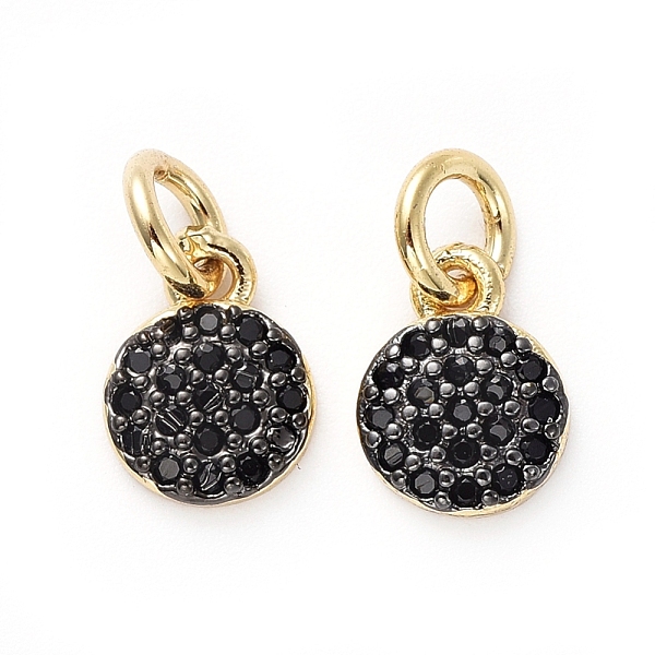 PandaHall Brass Micro Pave Black Cubic Zirconia Charms, with Jump Rings, Flat Round, Gunmetal & Golden, 8x6x2mm, Hole: 3mm Brass+Cubic...
PandaHall Brass Micro Pave Black Cubic Zirconia Charms, with Jump Rings, Flat Round, Gunmetal & Golden, 8x6x2mm, Hole: 3mm Brass+Cubic...