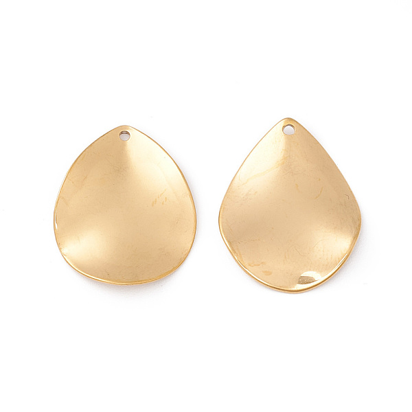 PandaHall 304 Stainless Steel Pendants, Golden, Teardrop Pattern, 22.5x17.5x1~2mm, Hole: 1.2mm 304 Stainless Steel Teardrop
PandaHall 304 Stainless Steel Pendants, Golden, Teardrop Pattern, 22.5x17.5x1~2mm, Hole: 1.2mm 304 Stainless Steel Teardrop
