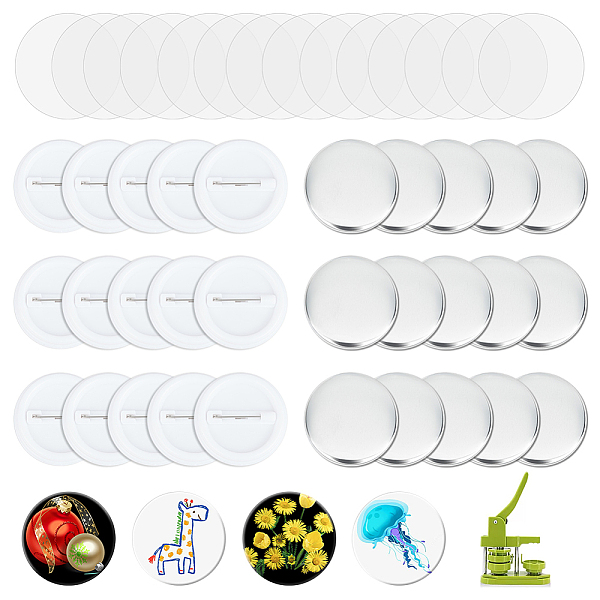 PandaHall AHANDMAKER 100 Sets Button Maker Supplies, 1.73 Inch/ 44mm Pin Back Button Parts for Button Maker Machine, Round Badge Blank..., White
PandaHall AHANDMAKER 100 Sets Button Maker Supplies, 1.73 Inch/ 44mm Pin Back Button Parts for Button Maker Machine, Round Badge Blank..., White