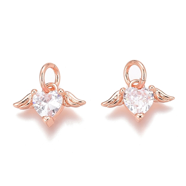 PandaHall Brass Micro Pave Clear Cubic Zirconia Charms, Long-Lasting Plated, with Jump Rings, Heart with Wing, Real Rose Gold Plated...
PandaHall Brass Micro Pave Clear Cubic Zirconia Charms, Long-Lasting Plated, with Jump Rings, Heart with Wing, Real Rose Gold Plated...