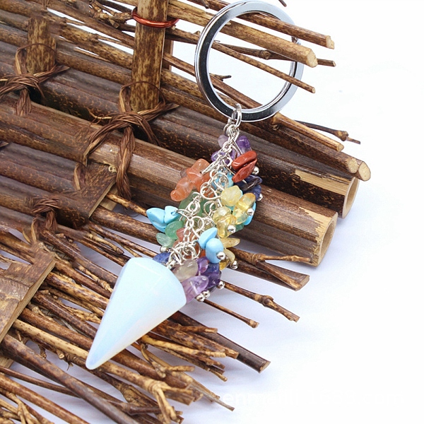 PandaHall Opalite Cone Charm Keychain, 7 Chakras Theme Natural Amethyst & Green Aventurine & Carnelian & Citrine & Lapis Lazuli & Red Jasper...
PandaHall Opalite Cone Charm Keychain, 7 Chakras Theme Natural Amethyst & Green Aventurine & Carnelian & Citrine & Lapis Lazuli & Red Jasper...