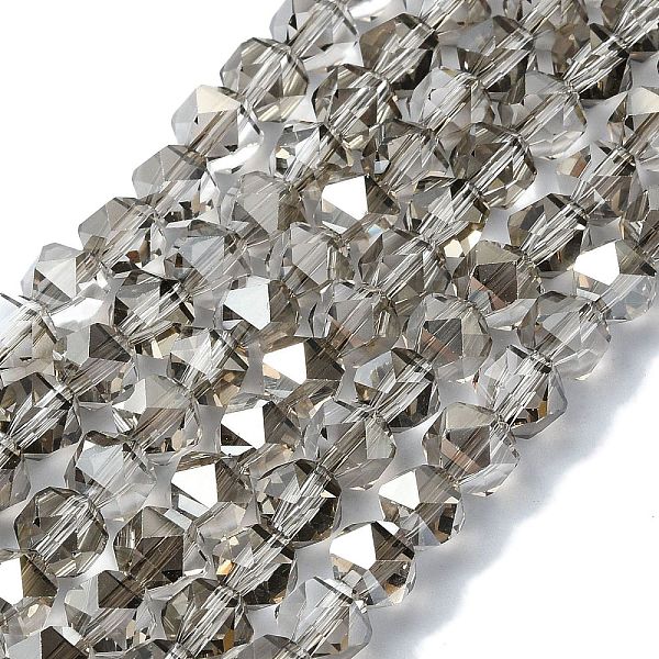 PandaHall Electroplate Glass Beads, Half Plated, Faceted, Polygon, Dark Gray, 6x6x5.5mm, Hole: 1.2mm, about 96~100pcs/strand...
PandaHall Electroplate Glass Beads, Half Plated, Faceted, Polygon, Dark Gray, 6x6x5.5mm, Hole: 1.2mm, about 96~100pcs/strand...