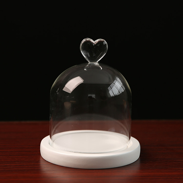 PandaHall High Borosilicate Glass Dome Cover, Heart Decorative Display Case, Cloche Bell Jar Terrarium with Wood Base, White, 100x130mm...
PandaHall High Borosilicate Glass Dome Cover, Heart Decorative Display Case, Cloche Bell Jar Terrarium with Wood Base, White, 100x130mm...