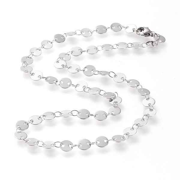 PandaHall 304 Stainless Steel Link Chain Necklaces, with Lobster Claw Clasps, Flat Round, Stainless Steel Color, 16.53 inch~16.73 inch...
PandaHall 304 Stainless Steel Link Chain Necklaces, with Lobster Claw Clasps, Flat Round, Stainless Steel Color, 16.53 inch~16.73 inch...