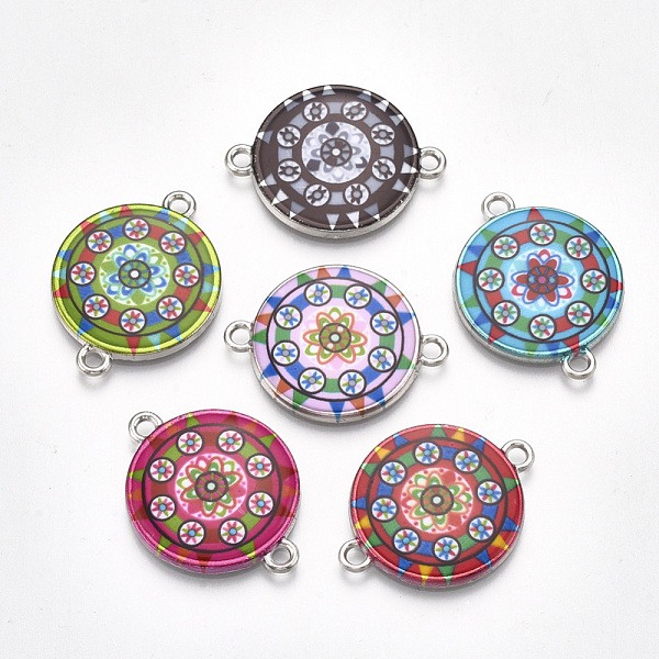 PandaHall Printed Alloy Links connectors, with Enamel, Flat Round, Platinum, Mixed Color, 20.5x27x2.5mm, Hole: 2mm Alloy Flat Round..., Multicolor
PandaHall Printed Alloy Links connectors, with Enamel, Flat Round, Platinum, Mixed Color, 20.5x27x2.5mm, Hole: 2mm Alloy Flat Round..., Multicolor