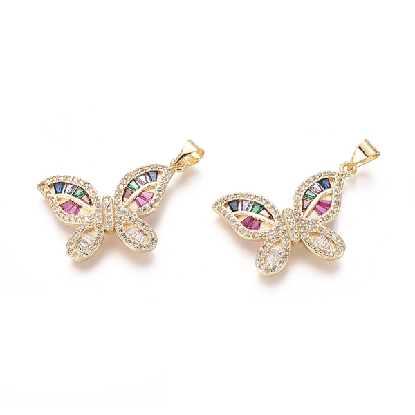 PandaHall Golden Plated Brass Pendants, with Cubic Zirconia, Butterfly, Colorful, 29x25x3mm, Hole: 3.5x5mm Brass+Cubic Zirconia Butterfly
PandaHall Golden Plated Brass Pendants, with Cubic Zirconia, Butterfly, Colorful, 29x25x3mm, Hole: 3.5x5mm Brass+Cubic Zirconia Butterfly