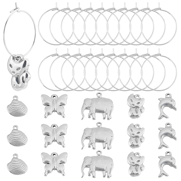 PandaHall Unicraftale DIY Animal Pendant Wine Glass Charm Tags Making Kit, Including Cat & Elephant & Shell & Dophin 201 Stainless Steel...
PandaHall Unicraftale DIY Animal Pendant Wine Glass Charm Tags Making Kit, Including Cat & Elephant & Shell & Dophin 201 Stainless Steel...