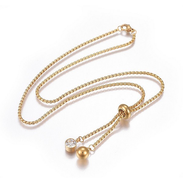 PandaHall 304 Stainless Steel Pendant Necklaces, with Box Chain, Rhinestone and Lobster Claw Clasps, Round, Golden, 20.27 inch(51.5cm)..., Clear
PandaHall 304 Stainless Steel Pendant Necklaces, with Box Chain, Rhinestone and Lobster Claw Clasps, Round, Golden, 20.27 inch(51.5cm)..., Clear