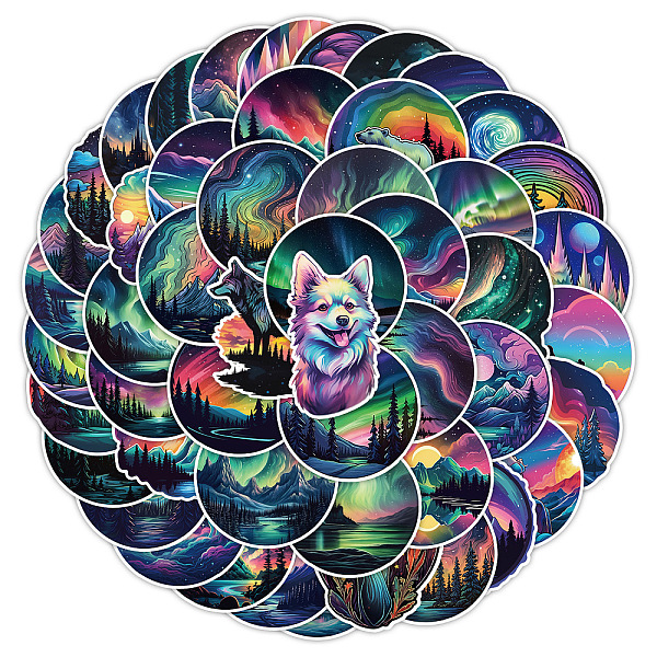 PandaHall 50Pcs Northern Lights PVC Self-Adhesive Cartoon Stickers, Waterproof Round Forest Decals for Kid's Art Craft, Bottle, Luggage..., Multicolor
PandaHall 50Pcs Northern Lights PVC Self-Adhesive Cartoon Stickers, Waterproof Round Forest Decals for Kid's Art Craft, Bottle, Luggage..., Multicolor