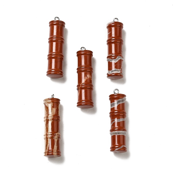 PandaHall Natural Red Jasper Pendants, Bamboo Stick Charms, with Stainless Steel Color Tone 304 Stainless Steel Loops, 45x12.5mm, Hole: 2mm...
PandaHall Natural Red Jasper Pendants, Bamboo Stick Charms, with Stainless Steel Color Tone 304 Stainless Steel Loops, 45x12.5mm, Hole: 2mm...