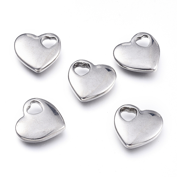 PandaHall 304 Stainless Steel Pendants, Heart, Stainless Steel Color, 14.5x15.5x3.5mm, Hole: 4.5x4.5mm 304 Stainless Steel Heart
PandaHall 304 Stainless Steel Pendants, Heart, Stainless Steel Color, 14.5x15.5x3.5mm, Hole: 4.5x4.5mm 304 Stainless Steel Heart
