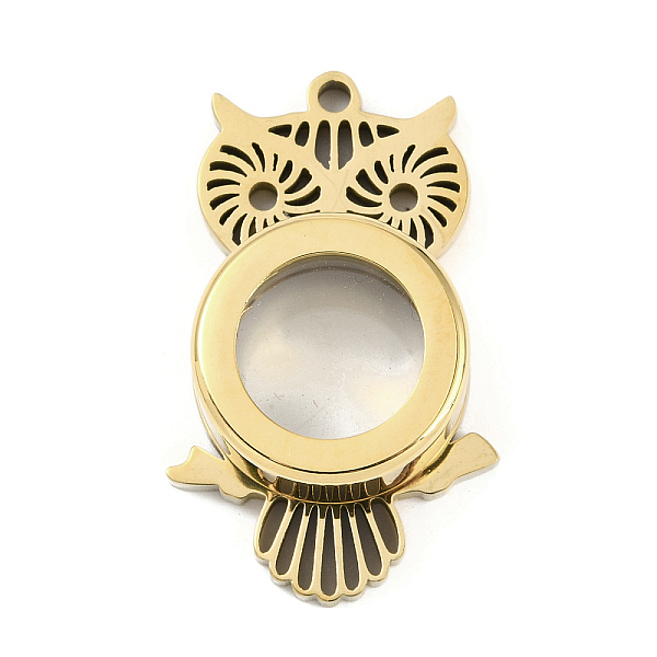 PandaHall Ion Plating(IP) 304 Stainless Stee Locket Pendants, with Glass, Owl Charm, Real 18K Gold Plated, 38.5x23.5x10.5mm, Hole: 2.2mm 304...
PandaHall Ion Plating(IP) 304 Stainless Stee Locket Pendants, with Glass, Owl Charm, Real 18K Gold Plated, 38.5x23.5x10.5mm, Hole: 2.2mm 304...
