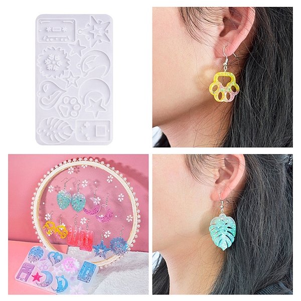 PandaHall DIY Heart/Moon/Leaf Pendant Silicone Molds, Resin Casting Molds, for UV Resin, Epoxy Resin Jewelry Makings, White, 130x76x4mm...
PandaHall DIY Heart/Moon/Leaf Pendant Silicone Molds, Resin Casting Molds, for UV Resin, Epoxy Resin Jewelry Makings, White, 130x76x4mm...