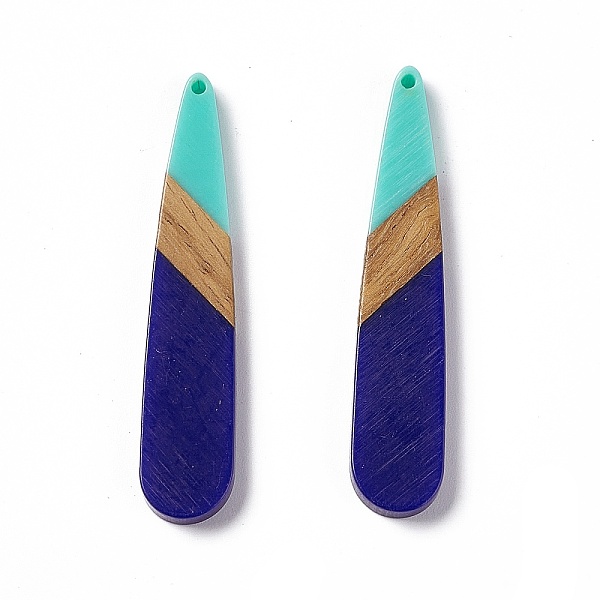 PandaHall Opaque Resin & Walnut Wood Big Pendants, Teardrop Charms, Dark Blue, 53.5x11x3.5mm, Hole: 1.4mm Resin+Wood Teardrop
PandaHall Opaque Resin & Walnut Wood Big Pendants, Teardrop Charms, Dark Blue, 53.5x11x3.5mm, Hole: 1.4mm Resin+Wood Teardrop