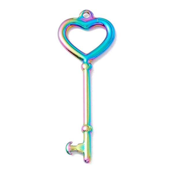 PandaHall Ion Plating(IP) 304 Stainless Steel Pendants, Heart Key, Rainbow Color, 49.5x17.5x2mm, Hole: 2mm 304 Stainless Steel Key
PandaHall Ion Plating(IP) 304 Stainless Steel Pendants, Heart Key, Rainbow Color, 49.5x17.5x2mm, Hole: 2mm 304 Stainless Steel Key