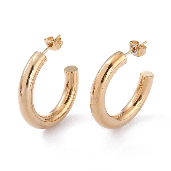 PandaHall 201 Stainless Steel Stud Earrings, with 304 Stainless Steel Pin, Ring, Golden, 28x5mm, Pin: 0.8mm 201 Stainless Steel Ring
PandaHall 201 Stainless Steel Stud Earrings, with 304 Stainless Steel Pin, Ring, Golden, 28x5mm, Pin: 0.8mm 201 Stainless Steel Ring