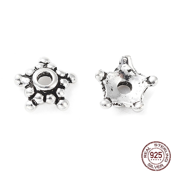 PandaHall 925 Sterling Silver Bead Caps, Flower, Antique Silver, 6.5x2.5mm, Hole: 1.3mm Sterling Silver
PandaHall 925 Sterling Silver Bead Caps, Flower, Antique Silver, 6.5x2.5mm, Hole: 1.3mm Sterling Silver