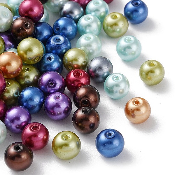 PandaHall Mixed Color Round Glass Pearl Beads, Dyed, 10mm, hole: 1~1.5mm Glass Round Multicolor
PandaHall Mixed Color Round Glass Pearl Beads, Dyed, 10mm, hole: 1~1.5mm Glass Round Multicolor
