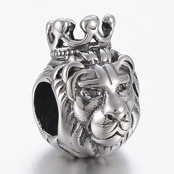 PandaHall 316 Surgical Stainless Steel Beads, Lion, Antique Silver, 12x8x10.5mm, Hole: 4.5mm 316 Surgical Stainless Steel Lion
PandaHall 316 Surgical Stainless Steel Beads, Lion, Antique Silver, 12x8x10.5mm, Hole: 4.5mm 316 Surgical Stainless Steel Lion