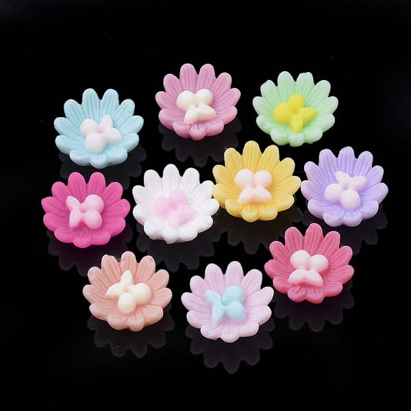 PandaHall Opaque Resin Cabochons, Flower with Cherry, Mixed Color, 14x14x6mm Resin Flower Multicolor
PandaHall Opaque Resin Cabochons, Flower with Cherry, Mixed Color, 14x14x6mm Resin Flower Multicolor