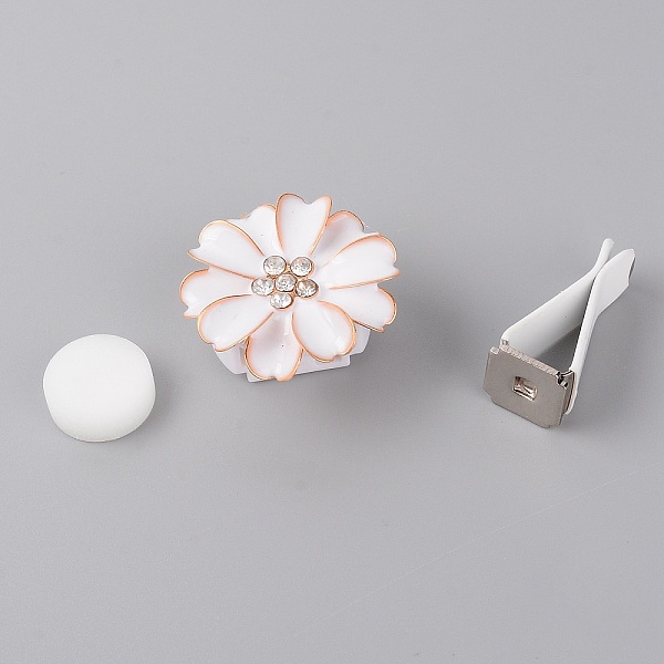 PandaHall Zinc Alloy with Rhinestones Car Perfume Decoration Set, Chrysanthemum, White, 32.5x16mm, Inner Diameter: 17x9mm Alloy White
PandaHall Zinc Alloy with Rhinestones Car Perfume Decoration Set, Chrysanthemum, White, 32.5x16mm, Inner Diameter: 17x9mm Alloy White