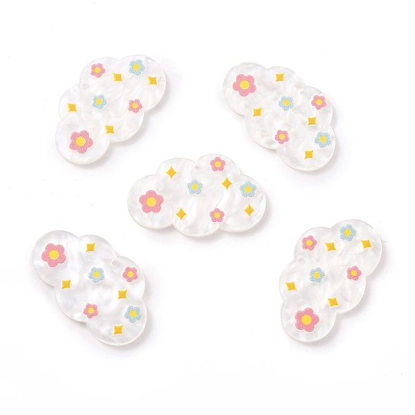 PandaHall Opaque Acrylic Pendants, Cloud with Flowers, White, 23x37x2.5mm, Hole: 1.6mm Acrylic Cloud White
PandaHall Opaque Acrylic Pendants, Cloud with Flowers, White, 23x37x2.5mm, Hole: 1.6mm Acrylic Cloud White