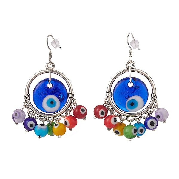 PandaHall Handmade Evil Eye Lampwork Dangle Earrings, with 304 Stainless Steel French Earring Hooks, Silver Plated Color, Colorful, 61mm...
PandaHall Handmade Evil Eye Lampwork Dangle Earrings, with 304 Stainless Steel French Earring Hooks, Silver Plated Color, Colorful, 61mm...