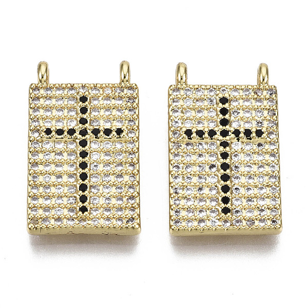 PandaHall Brass Micro Pave Cubic Zirconia Pendants, Nickel Free, Rectangle with Cross, Real 16K Gold Plated, Black, 19x11x2mm, Hole: 1mm...
PandaHall Brass Micro Pave Cubic Zirconia Pendants, Nickel Free, Rectangle with Cross, Real 16K Gold Plated, Black, 19x11x2mm, Hole: 1mm...