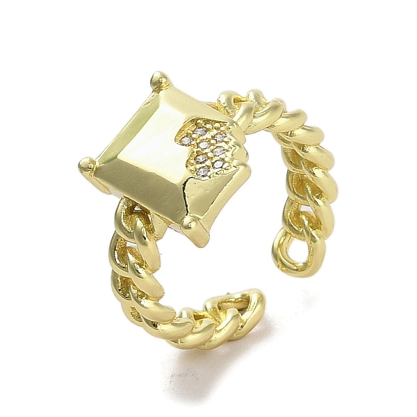 PandaHall Brass Pave Cubic Zirconia Open Cuff Rings, Rectangle, Real 18K Gold Plated, US Size 6 3/4(17.1mm) Brass+Cubic Zirconia Rectangle..., Clear
PandaHall Brass Pave Cubic Zirconia Open Cuff Rings, Rectangle, Real 18K Gold Plated, US Size 6 3/4(17.1mm) Brass+Cubic Zirconia Rectangle..., Clear