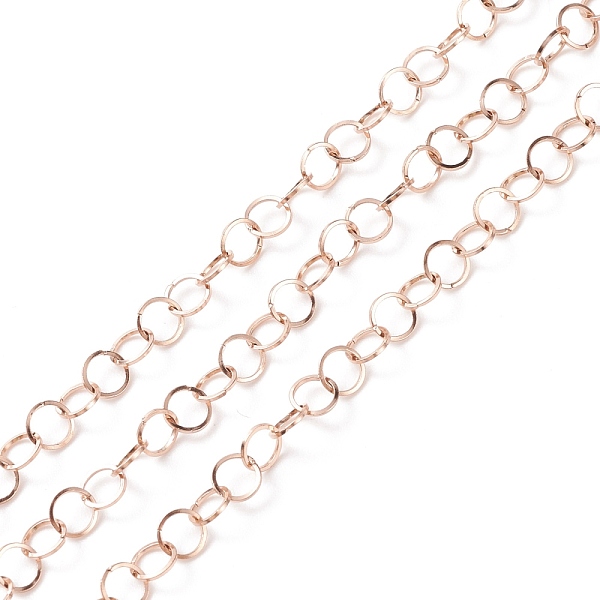 PandaHall Ion Plating(IP) 304 Stainless Steel Rolo Chains, Soldered, with Spool, Rose Gold, 5x0.5mm, 32.8 Feet(10m)/roll 304 Stainless Steel
PandaHall Ion Plating(IP) 304 Stainless Steel Rolo Chains, Soldered, with Spool, Rose Gold, 5x0.5mm, 32.8 Feet(10m)/roll 304 Stainless Steel