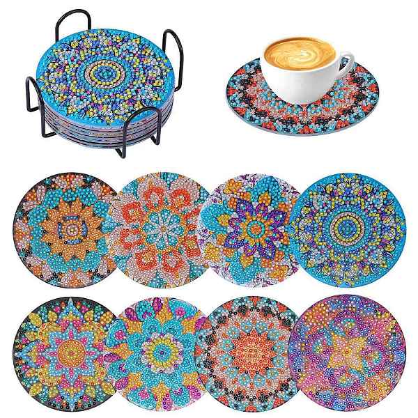 PandaHall Custom DIY Diamond Painting Mandala Flower Cup Mat Kits, including Flat Round Acrylic Coaster, Cork Pad, Acrylic Rhinestones..., Multicolor
PandaHall Custom DIY Diamond Painting Mandala Flower Cup Mat Kits, including Flat Round Acrylic Coaster, Cork Pad, Acrylic Rhinestones..., Multicolor